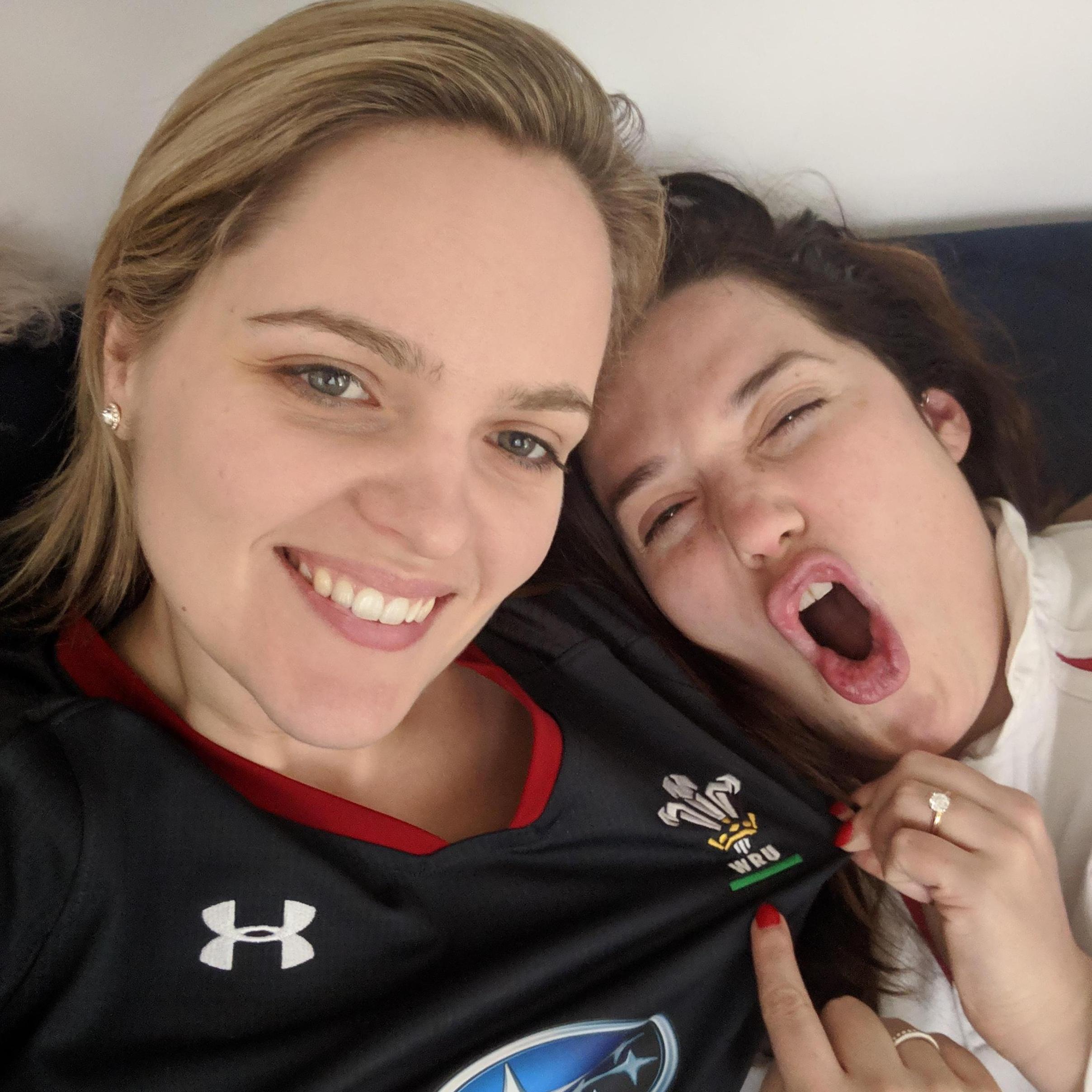 Carly was always on board with supporting Wales... she gave me this shirt to make sure I knew where my loyalties lie.