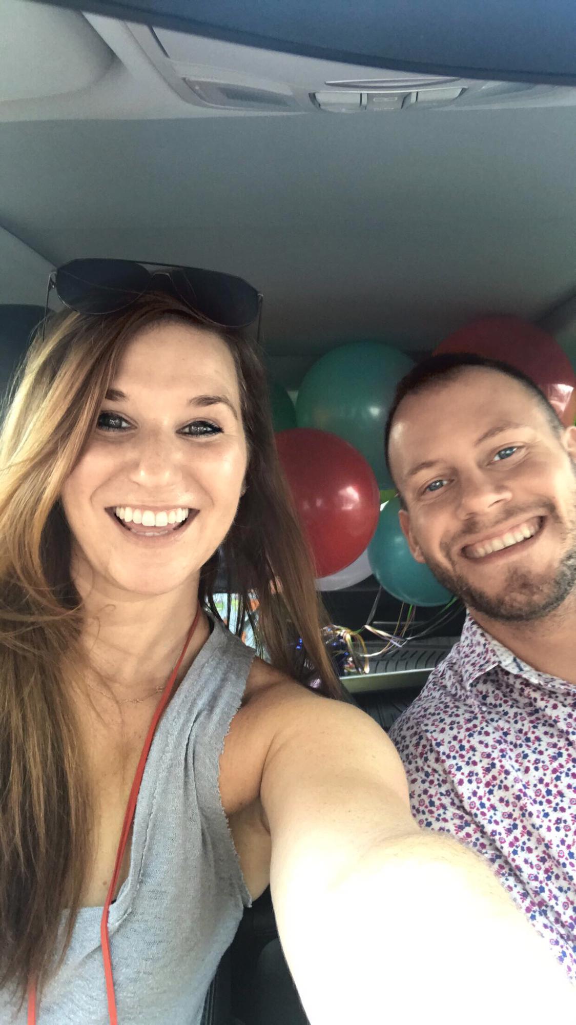 Off to little Tucker's birthday party!!! We were in charge of balloons and... Lorrie ALWAYS goes overboard with balloons.