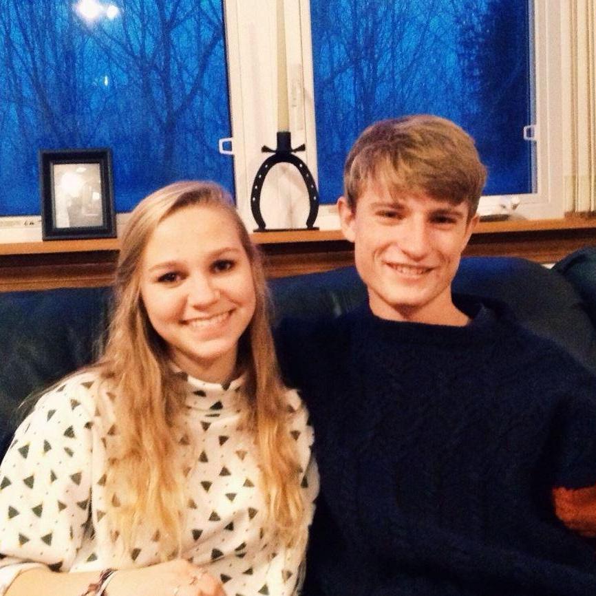 Our first photo together, at my Grandpa & Nancy's famous family Christmas party in 2013!
