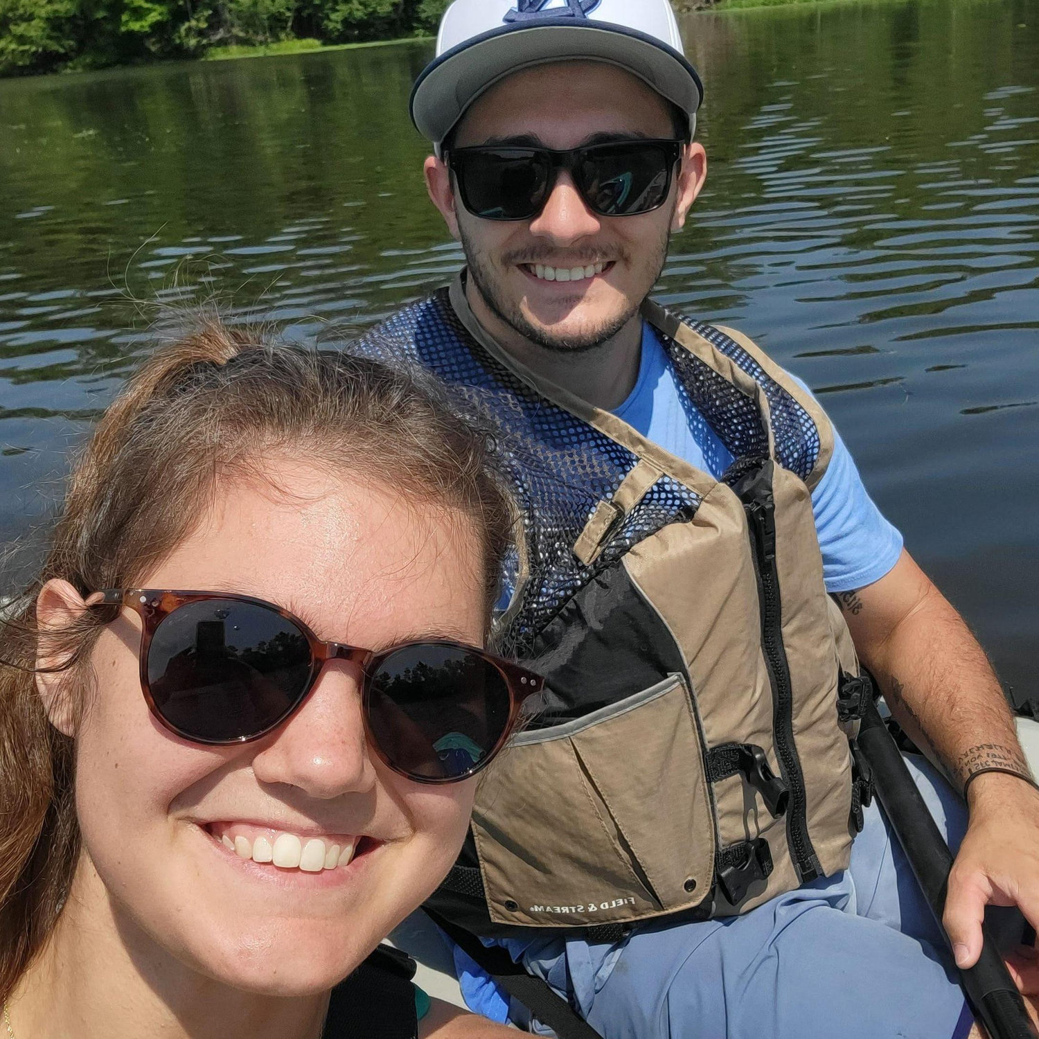 Kayaking on the lake in Boddies Mill Pond