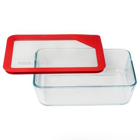 6 Piece Pyrex® Set - Ultimate 6 Cup Rectangle Storage Dish, Red