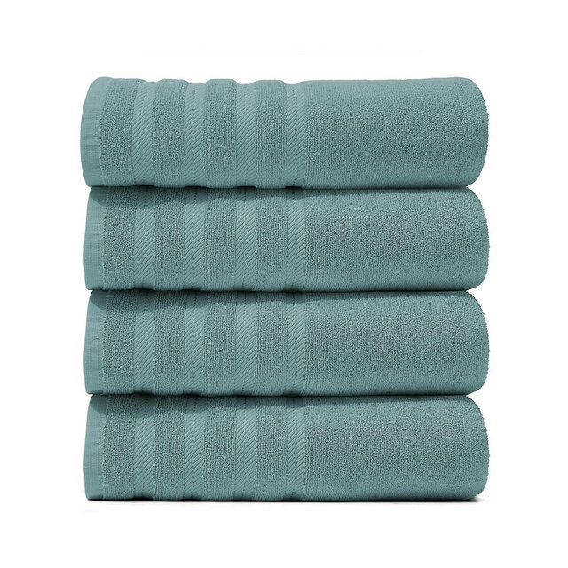 Hearth & Harbor Luxury Soft & Absorbent 100% Ring Spun Cotton Bath Towels for Bathroom, Shower, Spa - 4 Piece Bath Towel Set
