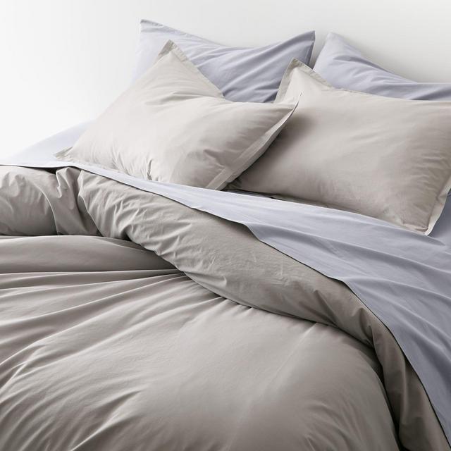 Brushed Cotton Grey Full/Queen Duvet Cover