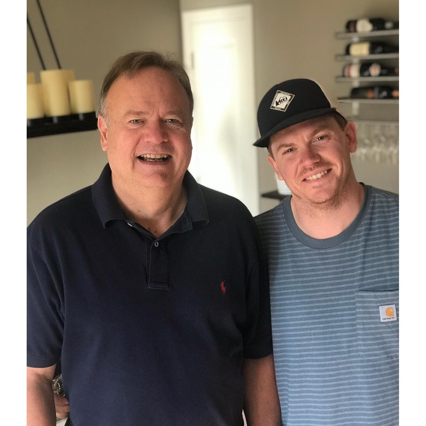 John with his Dad, Peter.