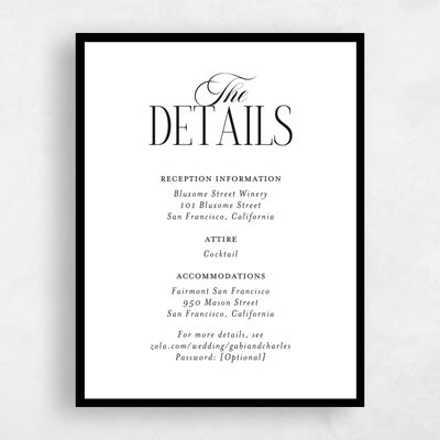 White Bordered Wedding Enclosure - Ford