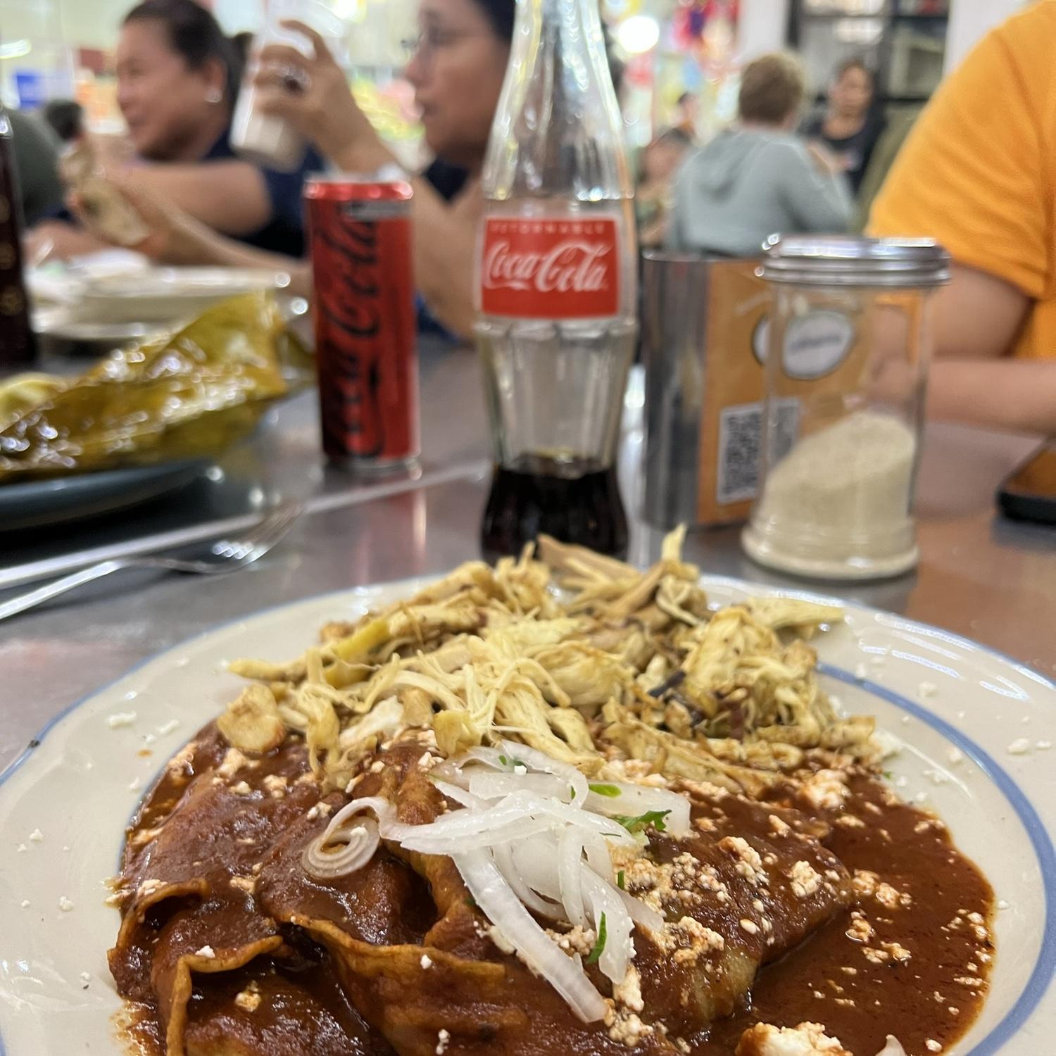 The market “Mercado 20 de Noviembre” is a great spot to sample local fare from a variety of vendors. Try the various types of mole at Comedor Chabelita.