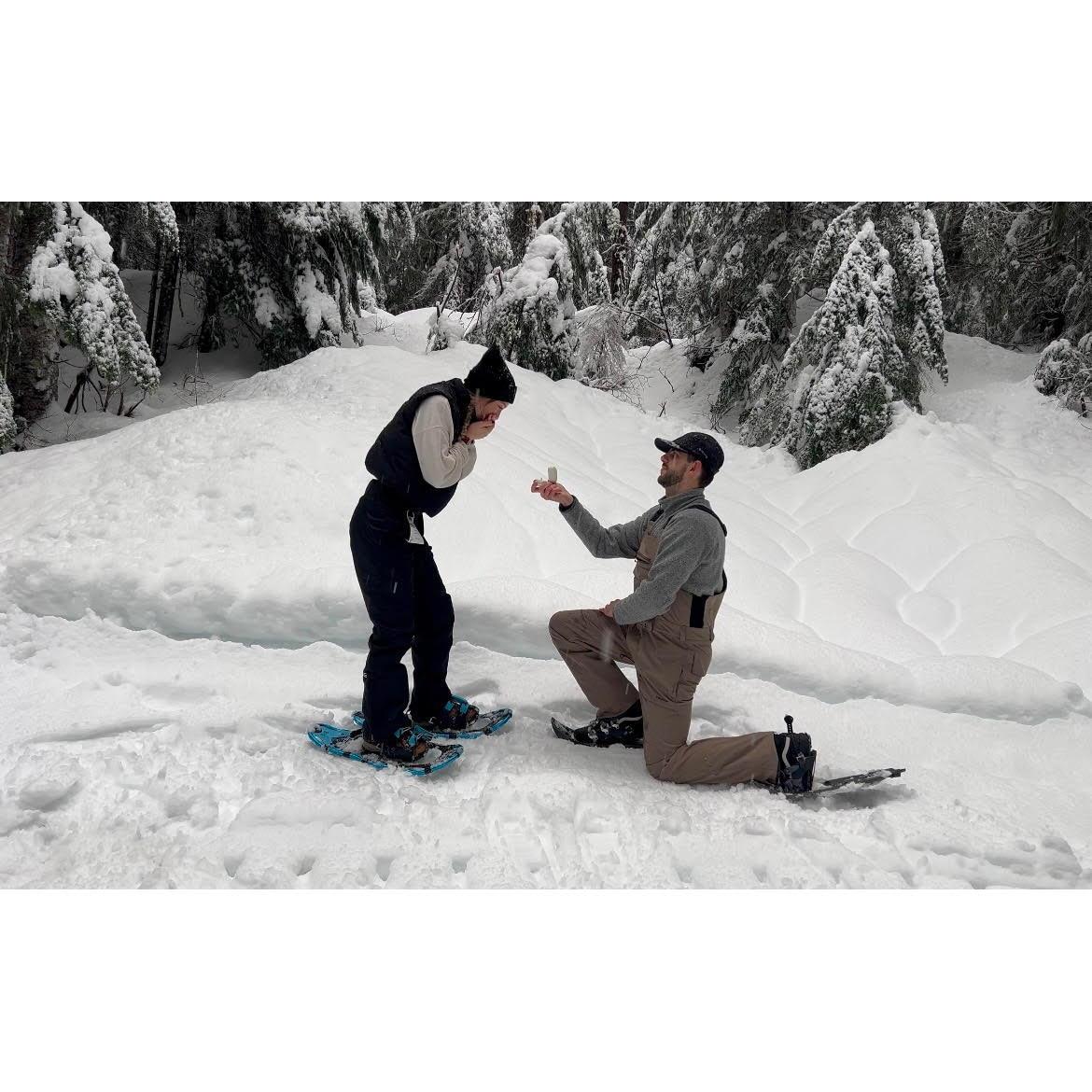 Alex's proposal to Chloe at Stevens Pass Nordic Center. This is the place they had their 2nd date in 2022.