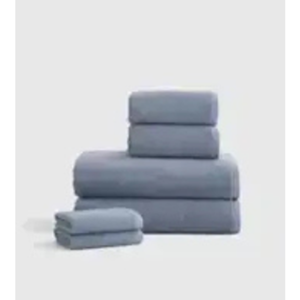 Turkish Ribbed Quick Dry Bath Towel Bundle in Mineral