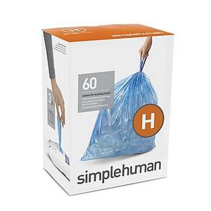 simplehuman® Code H 60-Pack 30-35-Liter Custom-Fit Recyclable Liners in Blue