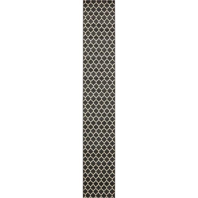 Trellis Philadelphia Black/Beige 2' 7 x 16' 5 Runner Rug