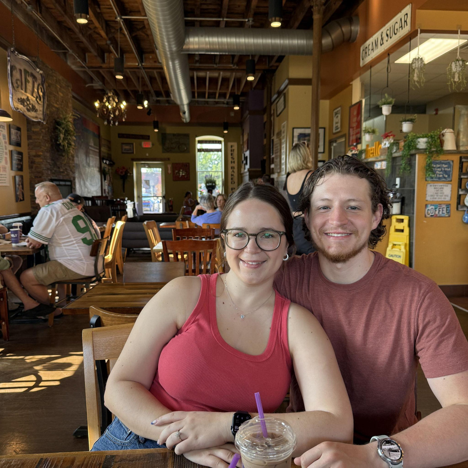 Us together in a coffee shop near Buffalo, NY