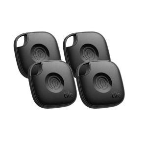 Tile by Life360 - Life360 Tile Mate Bluetooth Tracker, Keys Finder and Item Locator. iOS and Android Compatible. 4-Pack - Black