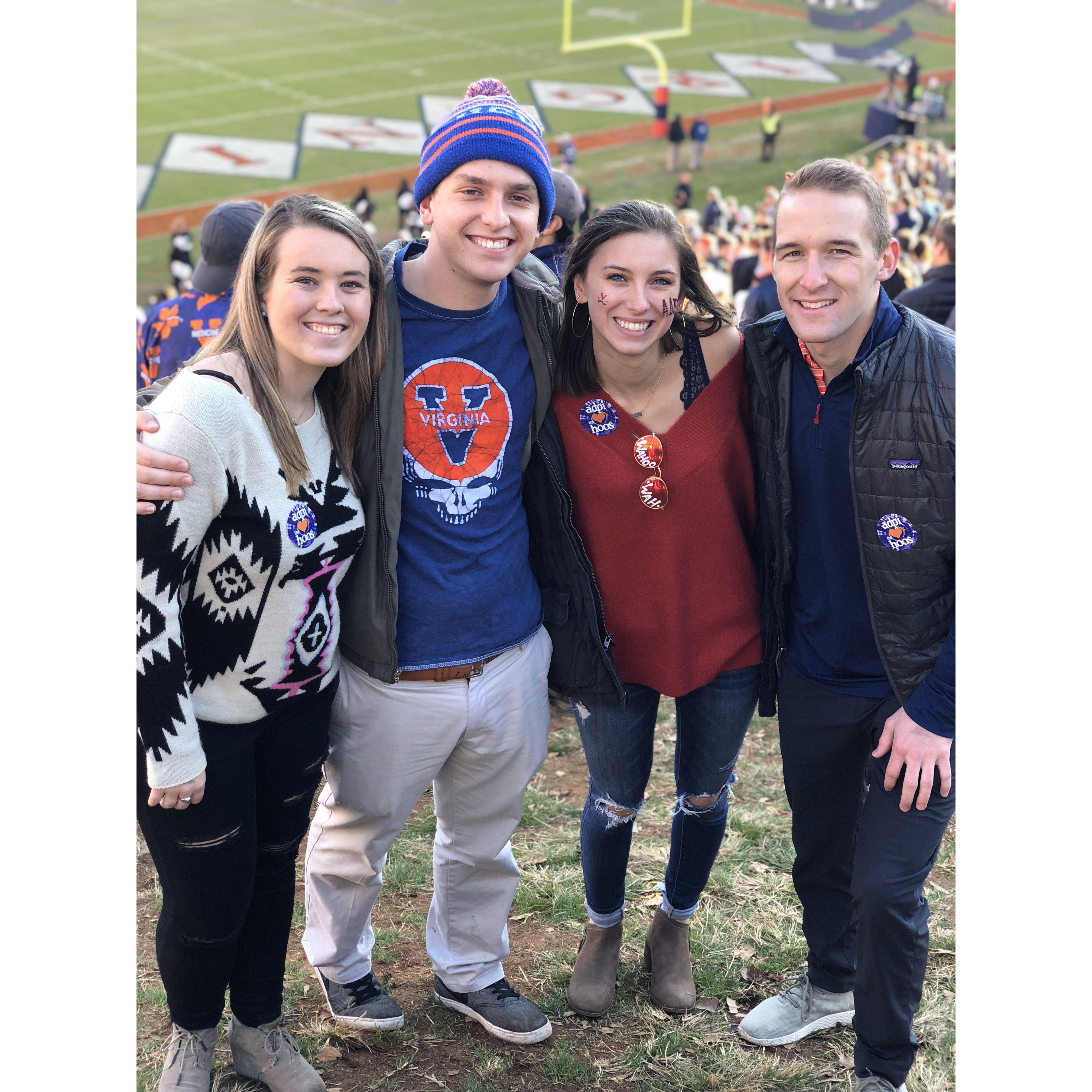 Fun with friends at a UVA Football game in November 2018!