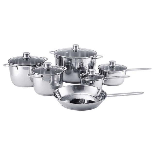 POLERAD 11-piece cookware set, stainless steel