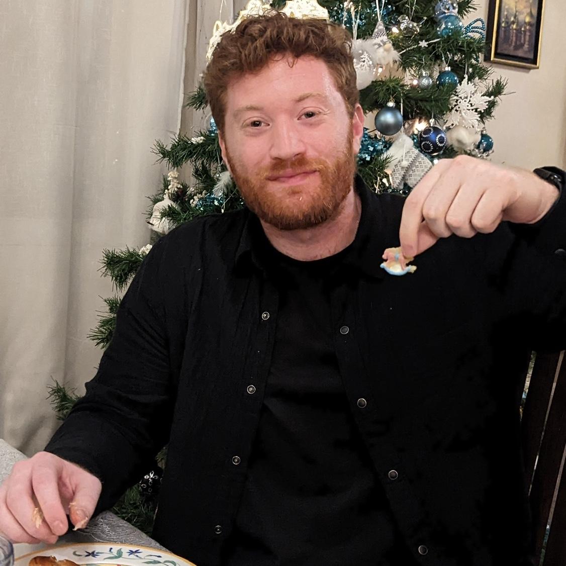 We introduced the galette des rois to Douglas, turns out he loves it, and has had the "feve" every single time... how lucky!