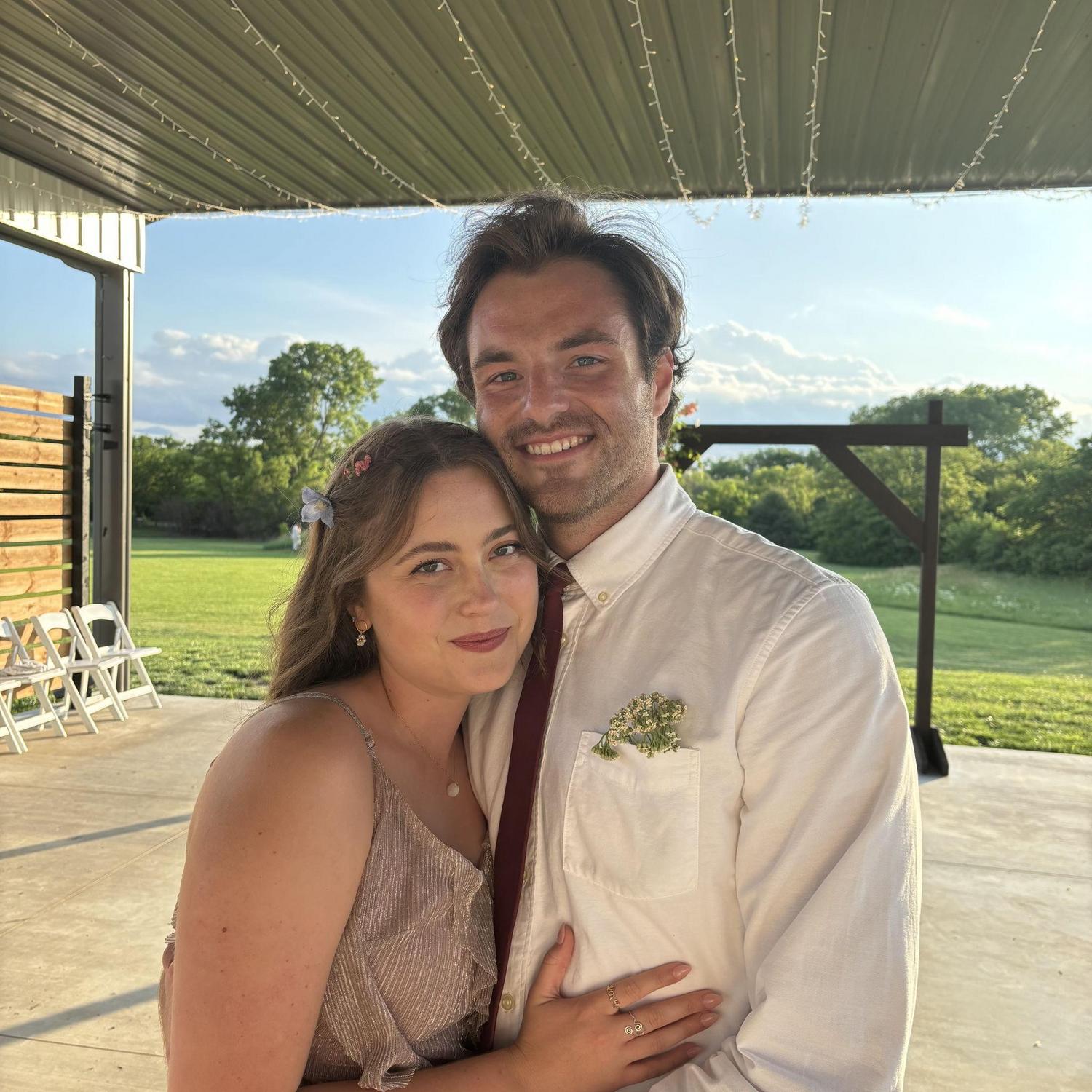 At Janie and Aubrey Young's wedding