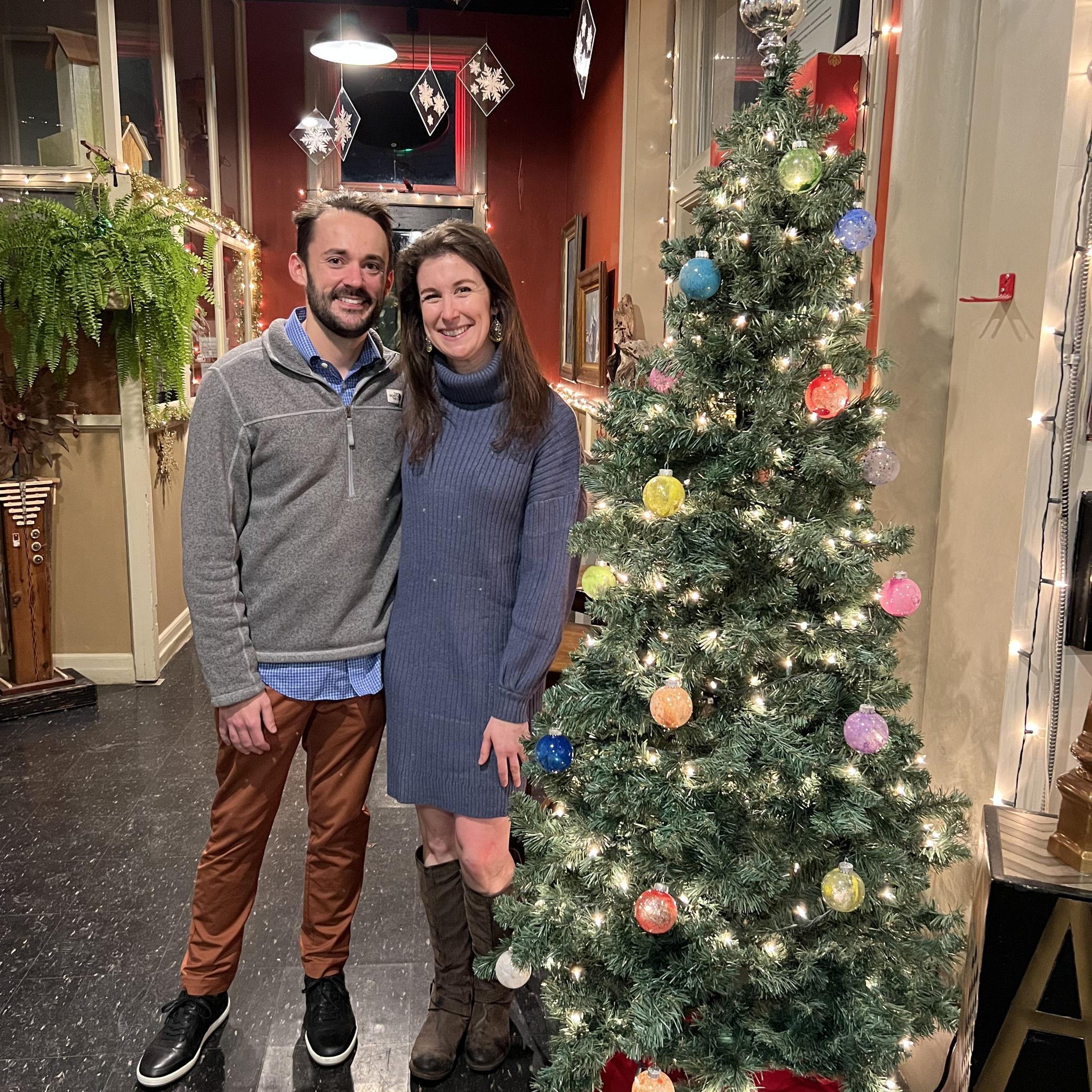 Our first Christmas party together.