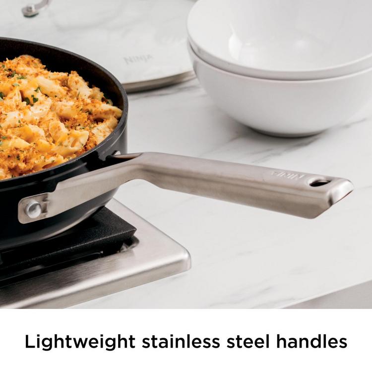 NINJA Foodi Neverstick 2-Piece Stainless Steel Fry Pan Cookware