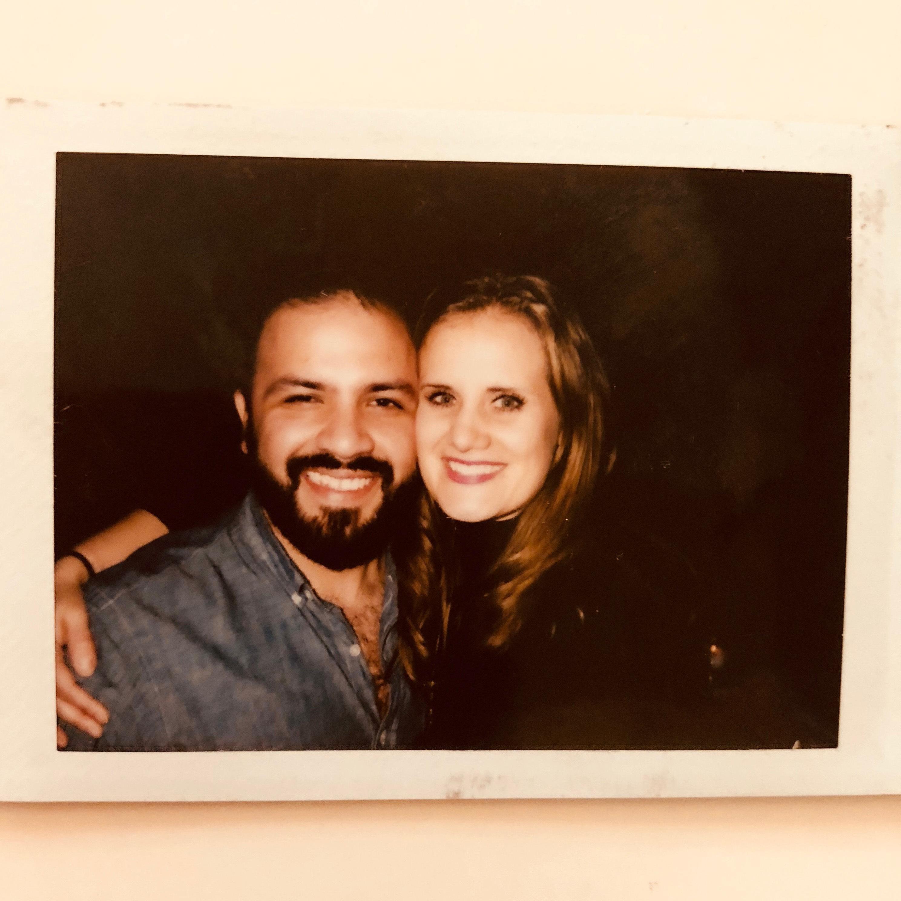 Poloroid shot, at Liz & Rebecca's party
