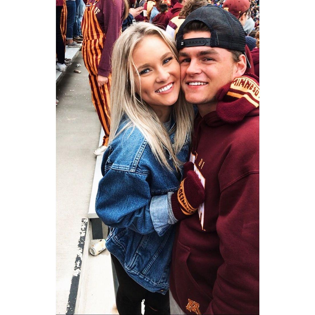 Our first photo "dating" Chase came to visit Anne at the U in September 2018