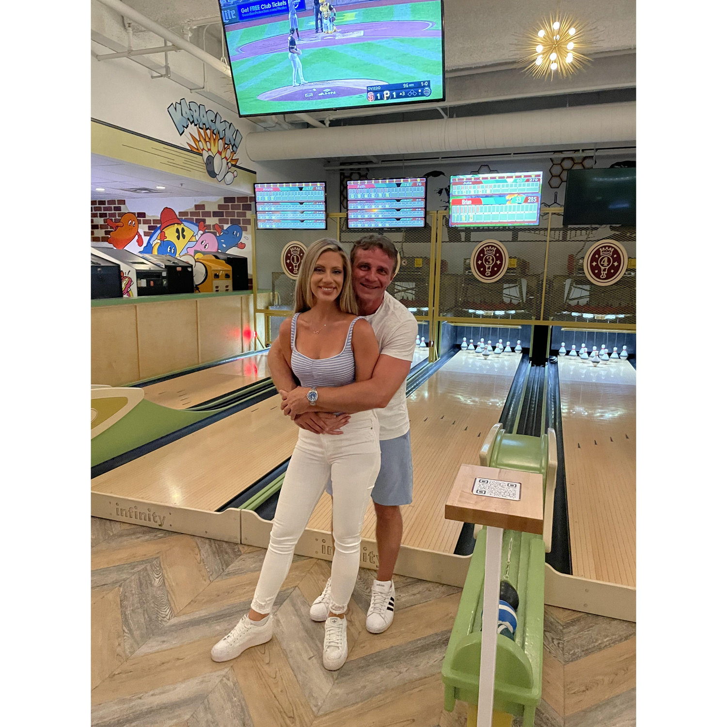 Date night duck pin bowling in the Strip District