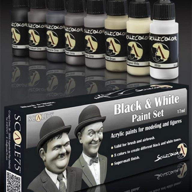 Scale 75 Scale Color Black and White Paint Set