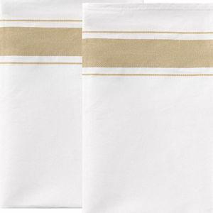 Unique Bargains Hotels Restaurants Home Cotton Absorbent Linen Kitchen Towels Sets 20" x 28" 2 Pcs