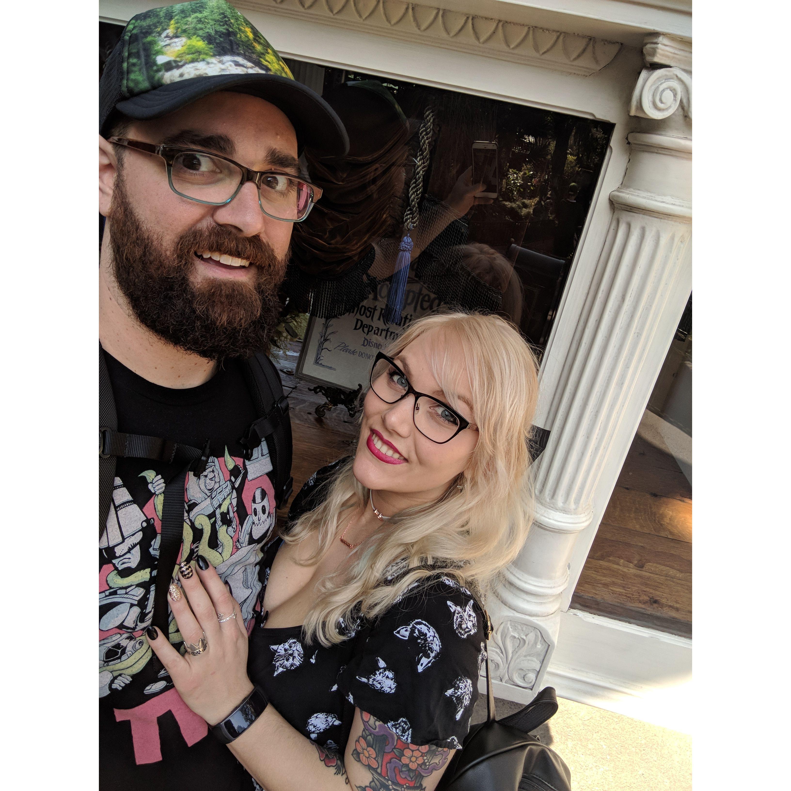 Taylor's first time going on the Haunted Mansion - which is the ride Taylor proposed on!