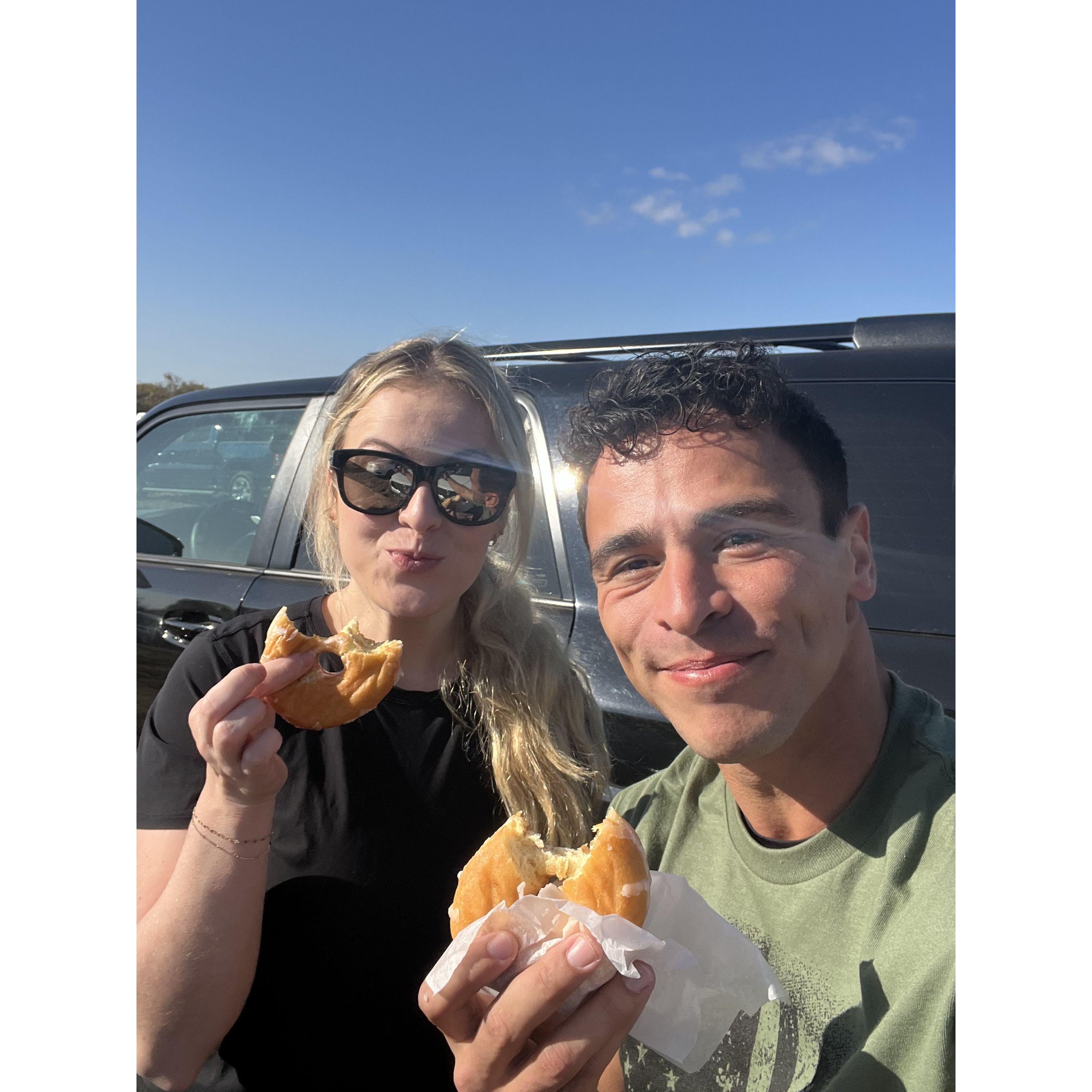 Will knew the key to Kendalls heart and brought her donuts.