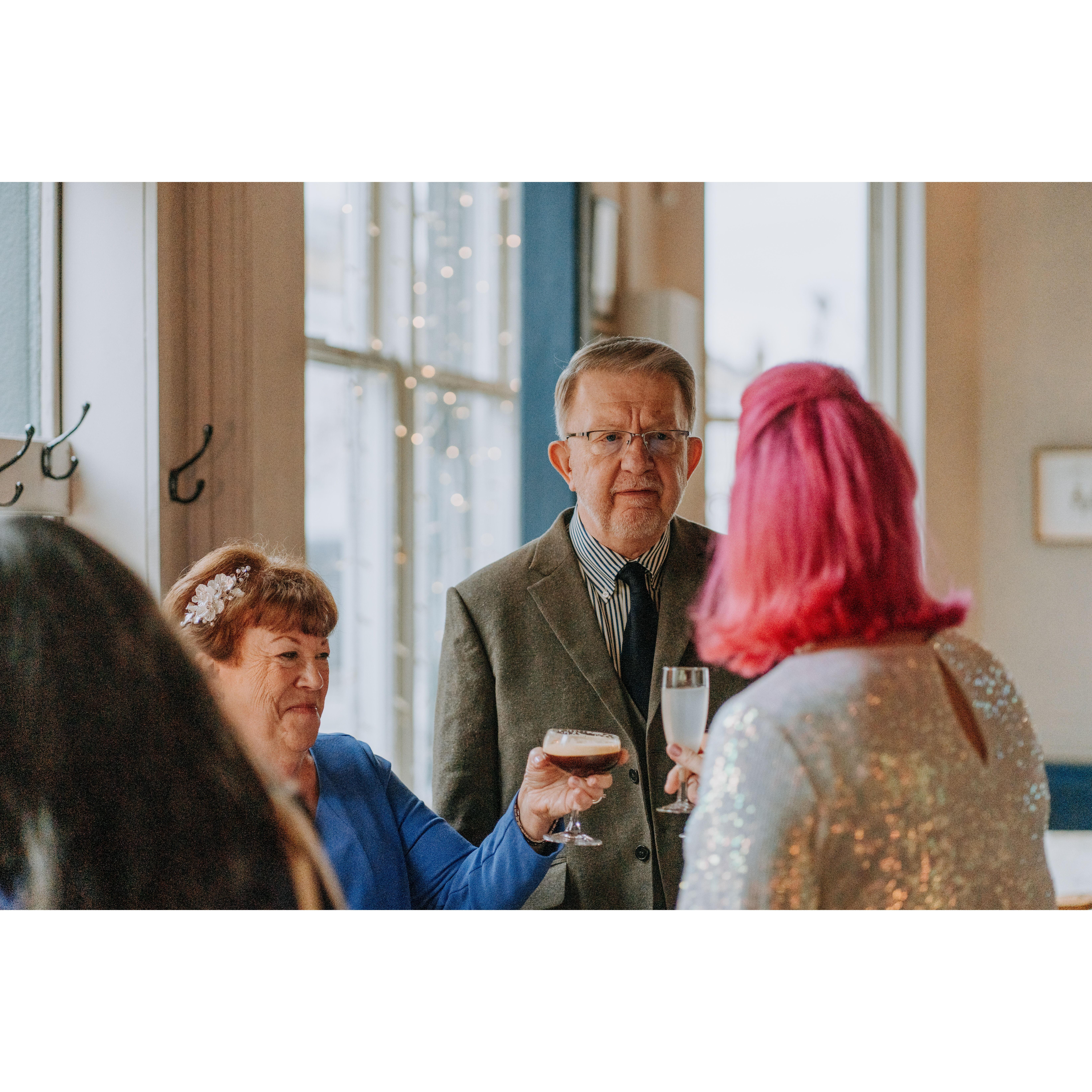 A candid shot from our March 9, 2024 UK wedding reception