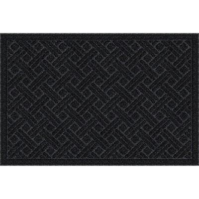 2'x3' Mega Scrapper Lattice Grate Doormat Black - Apache Mills