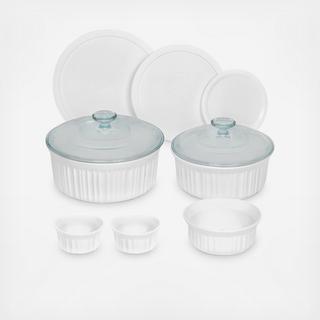 French White 10-Piece Round Bakeware Set