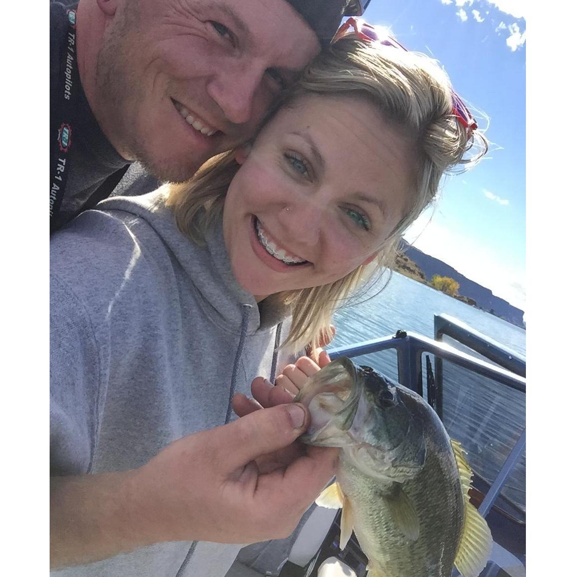 First fishing trip in the boat.
