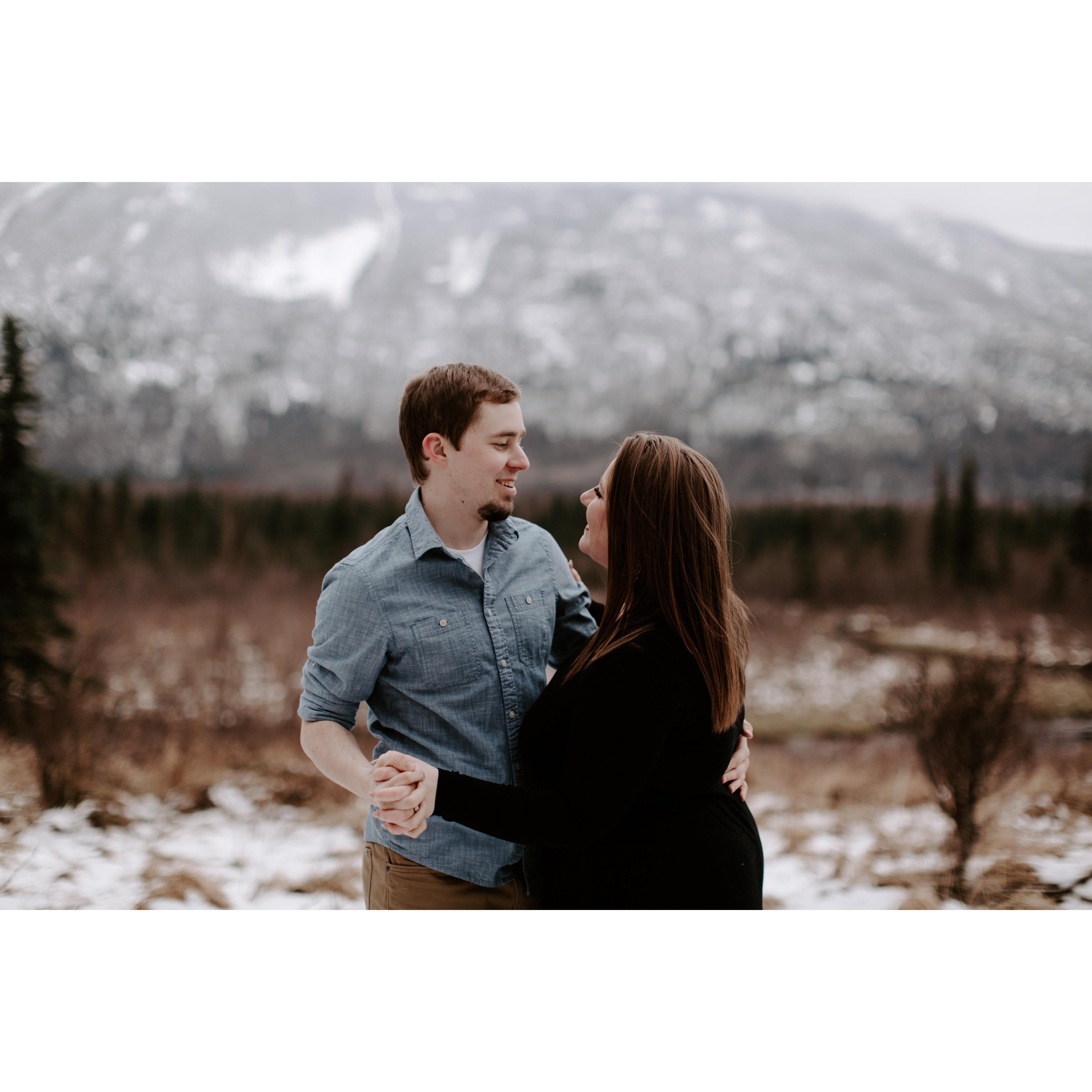 Engagement photos done in Alaska at Eagle River Nature Center by the amazing Sarah French.
Instagram: @sarah.french.photo
Facebook: @Sarah French Photo
Website: sarahfrenchphoto.com