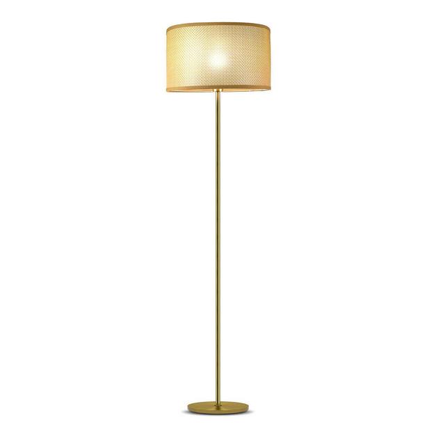 Brightech Zion LED Floor Lamp with Rattan Wicker Shade