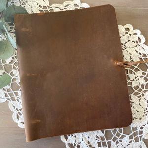 Large Handmade Italian Leather Scrapbook