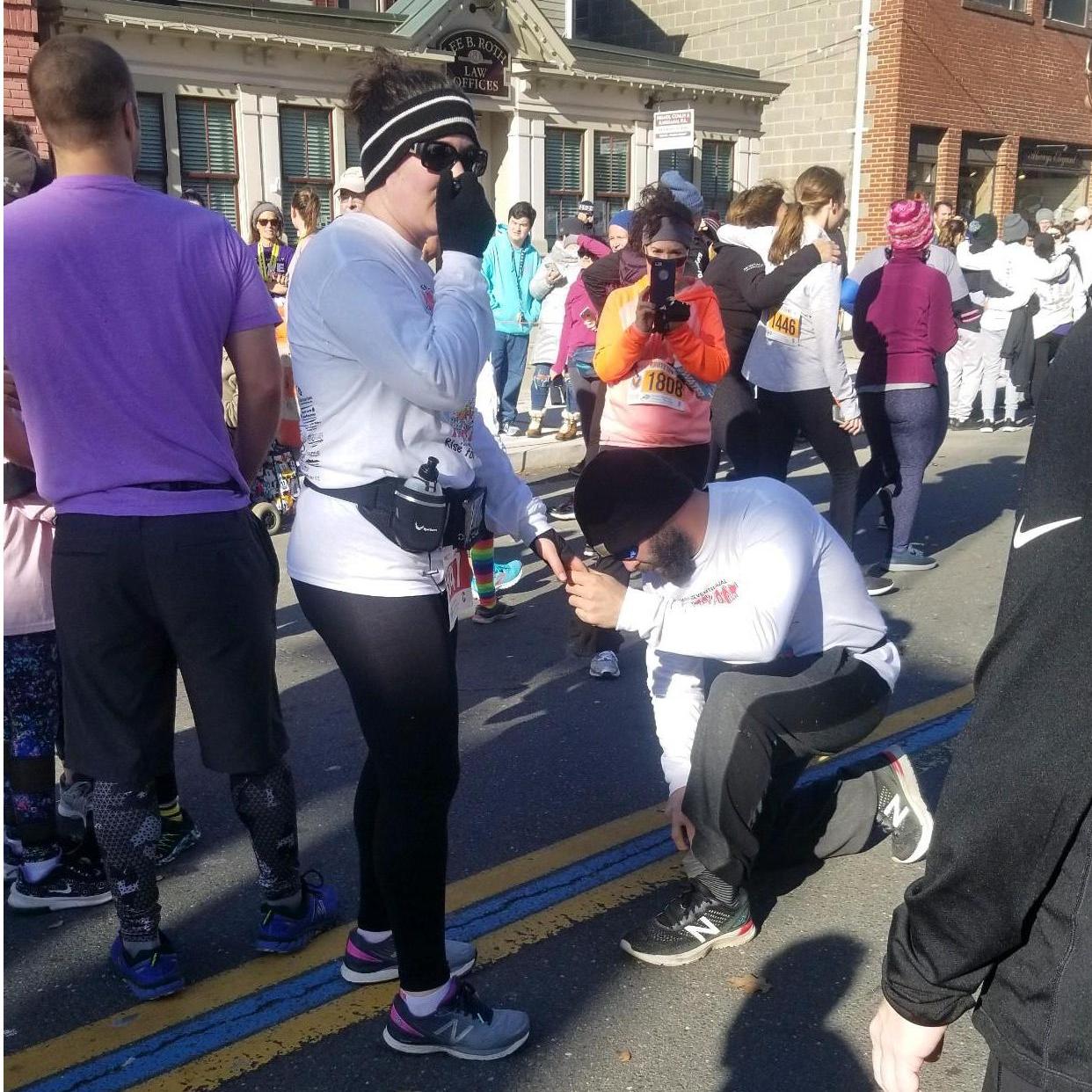 Getting the ring out of his "Marry Me" sock! I had no idea!
