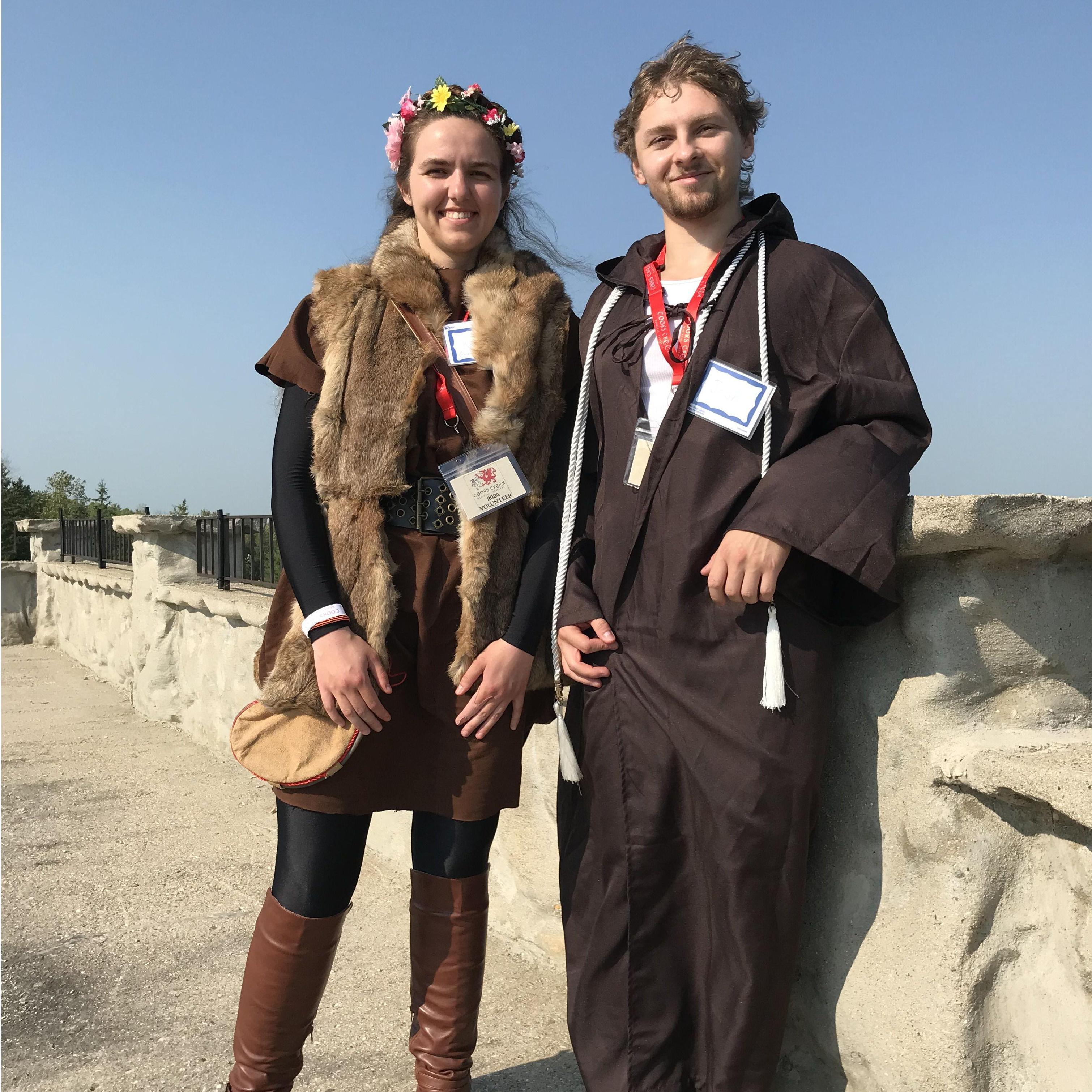 Volunteering at Medieval Festival to get in for free and get a free dinner