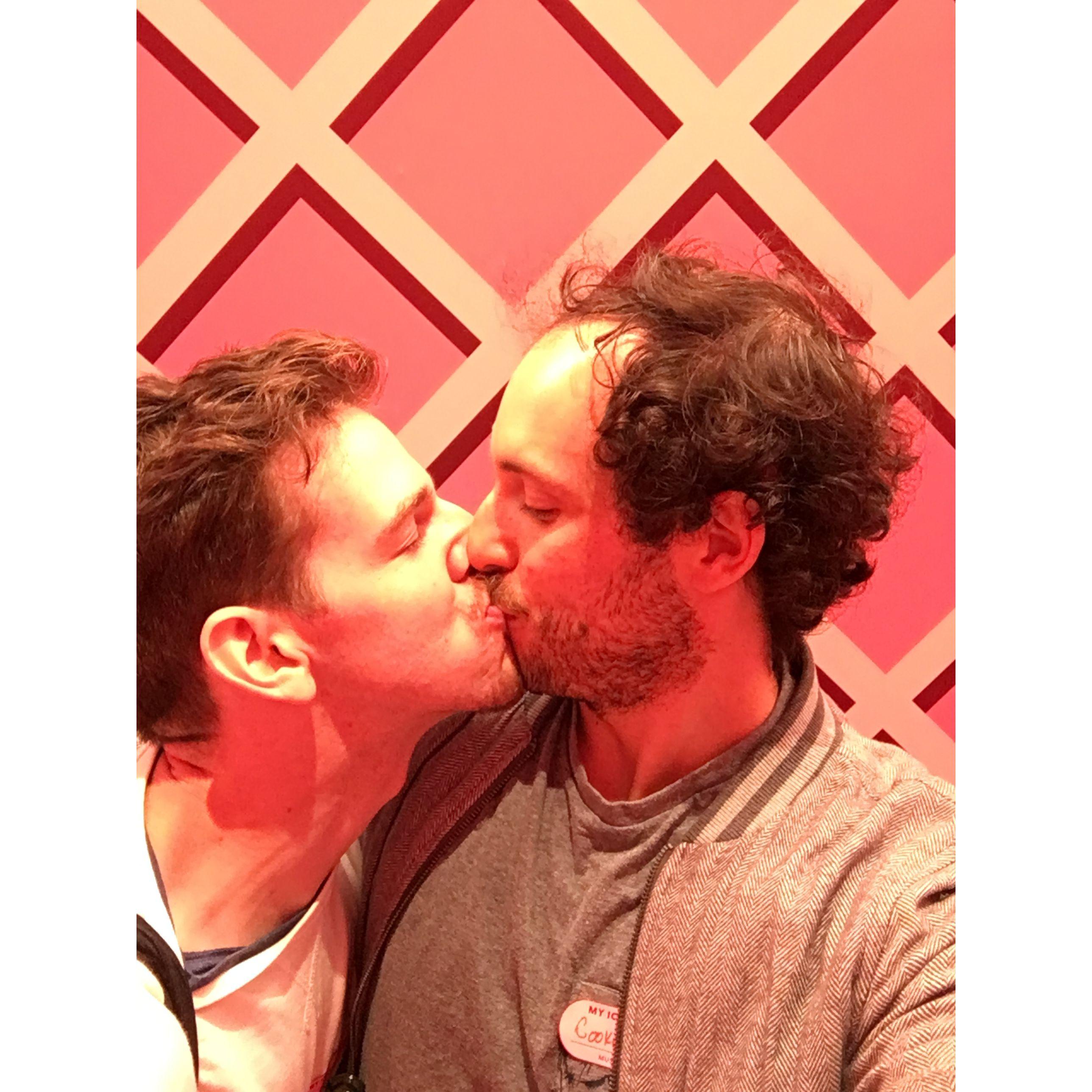 October 2020 - Manhattan, NY - This was one of our first dates to the Museum of Ice Cream, we made something with milk that date.