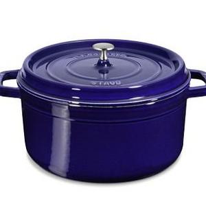 Staub Cast-Iron Round Cocotte, 5 1/2-Qt., Sapphire Blue