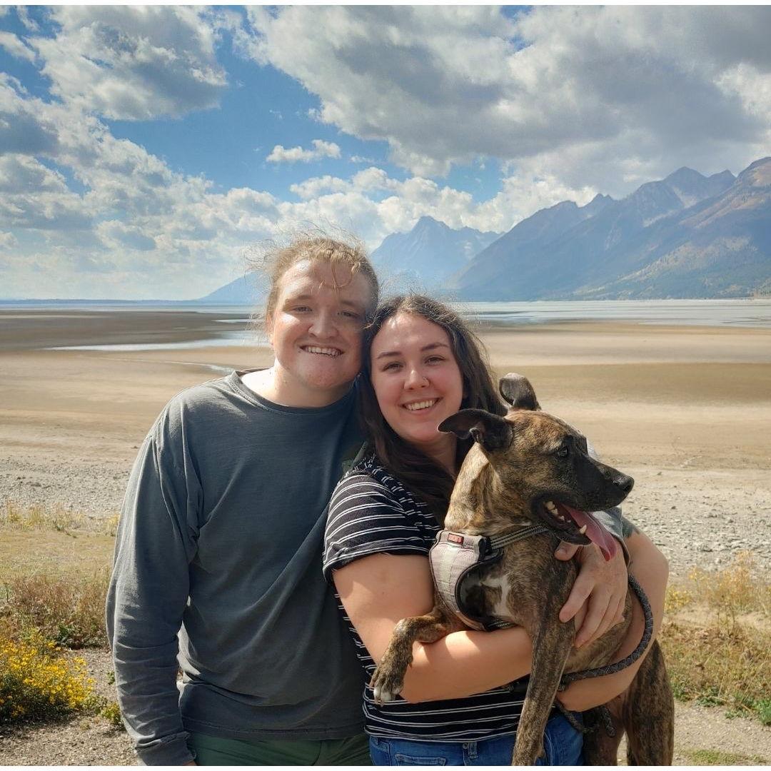 At Grand Tetons National Park on our RV trip with Ed & Jill
