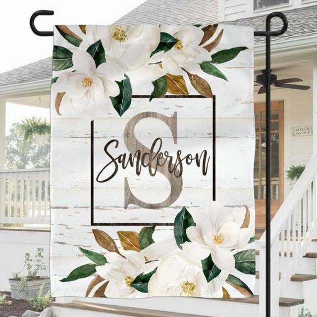 Personalized Garden Flag-Magnolia Garden Flag-Welcome Flag-Magnolias-Farmhouse Decor-Yard Decor-Outdoor Decor-Garden Flag