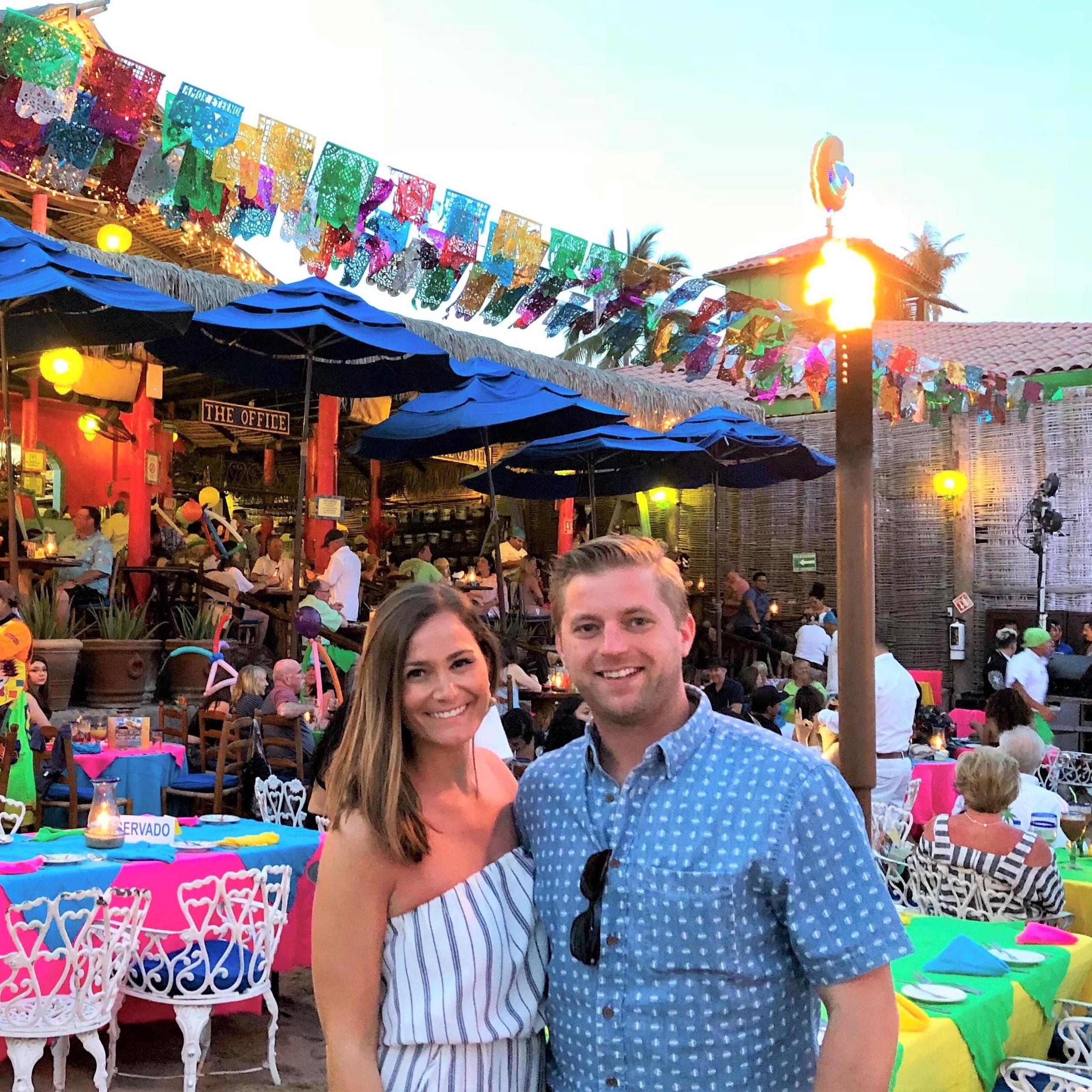 April 2018: Ashley's birthday dinner on our first trip to Cabo!