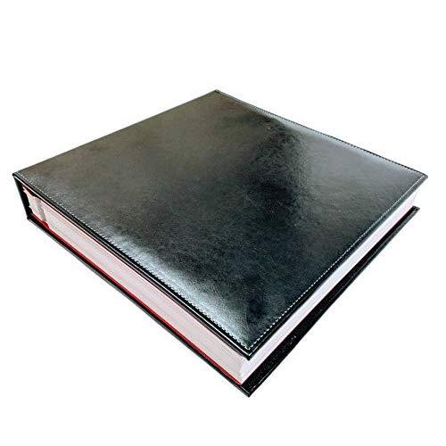 Self adhesive photo album | Black leather | 100 pages 50 sheets | Scrapbook | Wedding | Magnetic sheet | Self Stick | 5x7 | 8x10 | 4x6 | Picture | Family | Large | Travel | Vacation | Professional