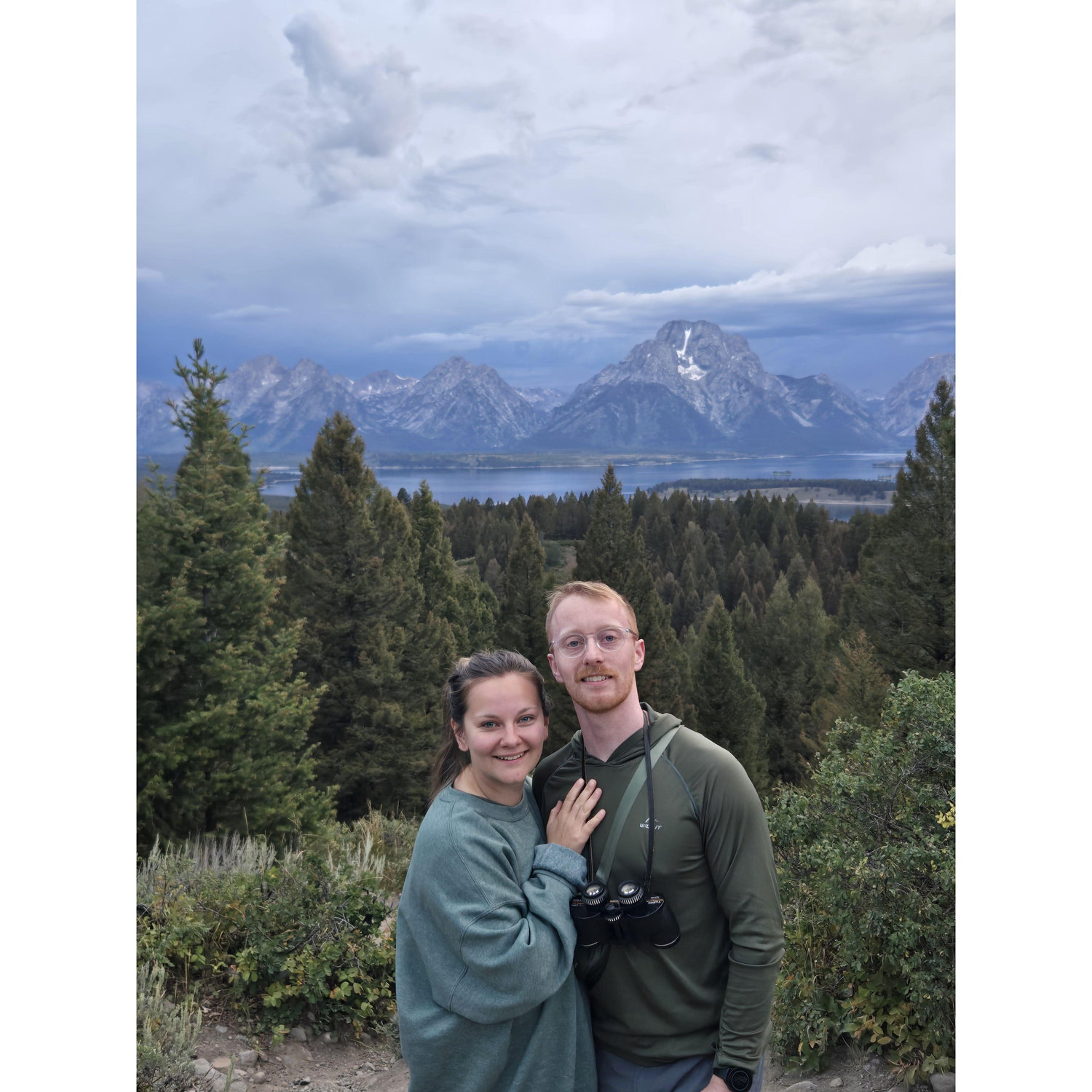 On Signal Mountain overlooking the Tetons