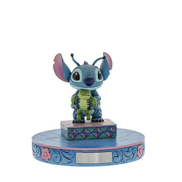 Enesco Disney Traditions Collection by Jim Shore Lilo and Stich Holding Frog Figurine- Resin Hand Crafted Painted Collectible Disney Mini Figurines Decorative Home Decor Statue, 3.8 Inch
