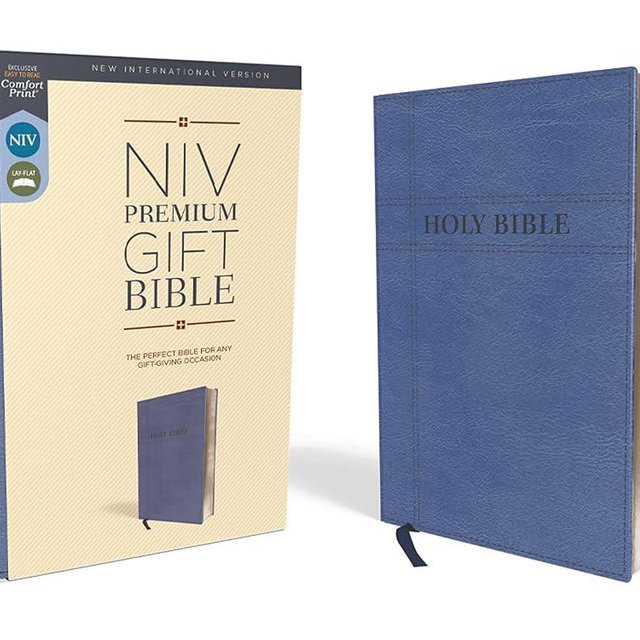 NIV, Premium Gift Bible, Leathersoft, Navy, Red Letter, Comfort Print: The Perfect Bible for Any Gift-Giving Occasion