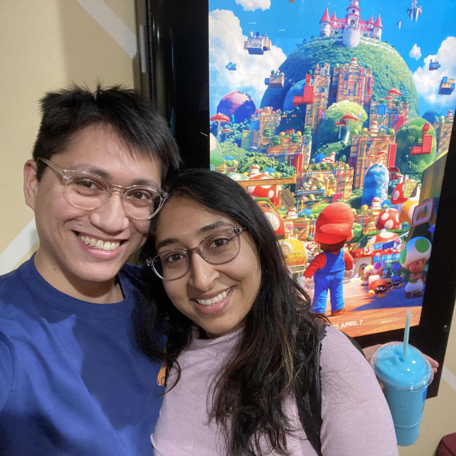 We watched the Super Mario movie together!