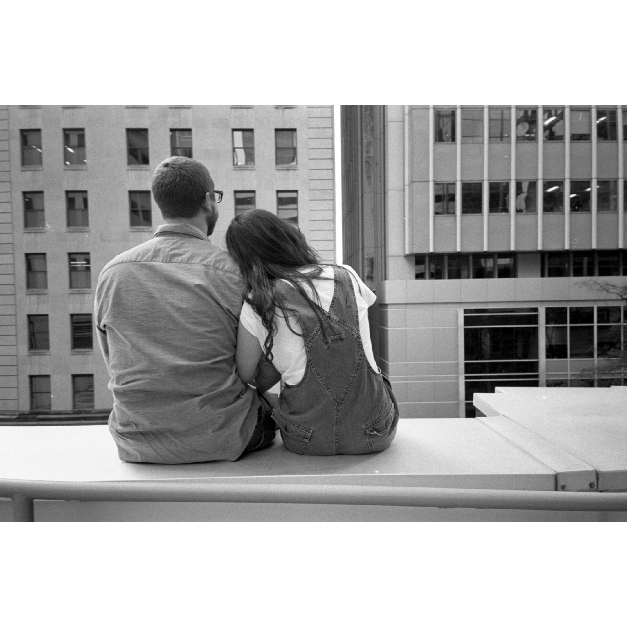 We had our second kiss up on this roof.
