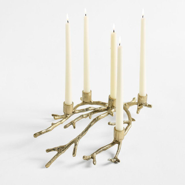 Gold Branch Candle Holder Centerpiece, Gold